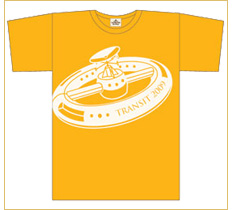 Tシャツ・宇宙船 ゴールドイエロー