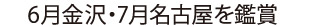 6月30日金沢＆7月5日名古屋を鑑賞
