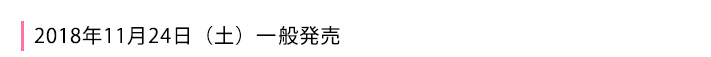 2018年11月24日一般発売