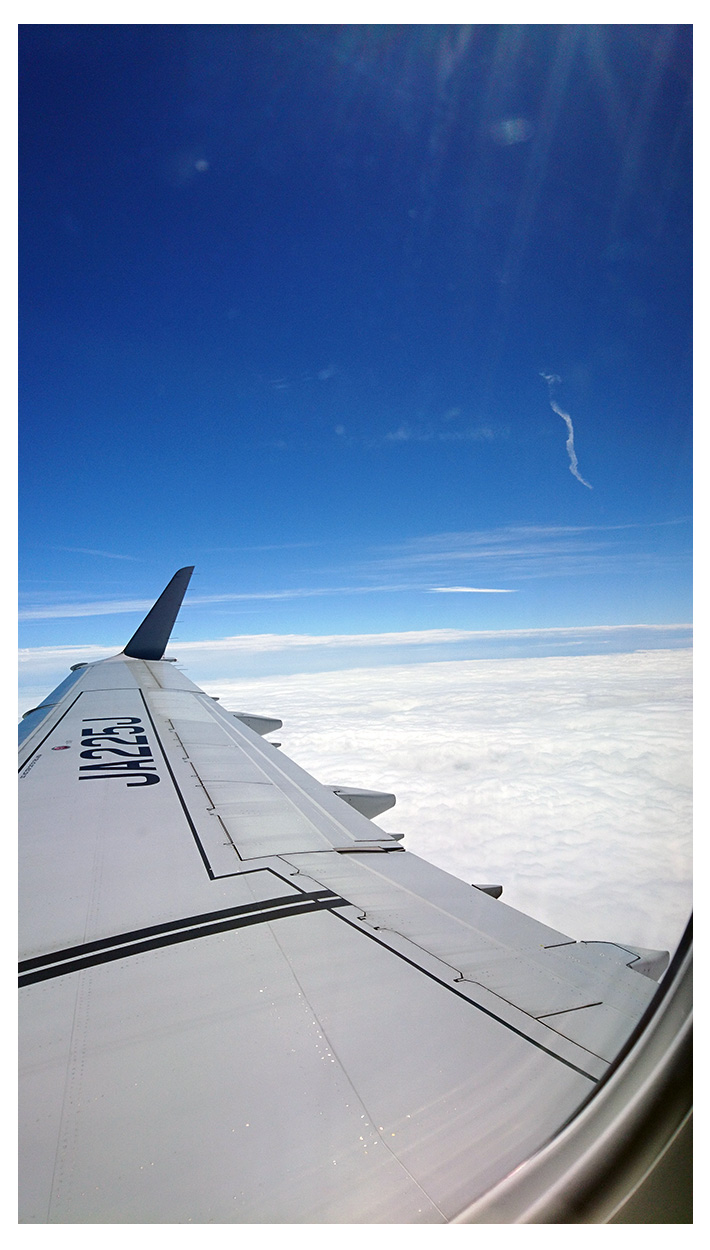 飛行機の中