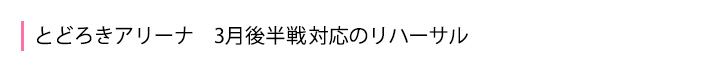 3月19日 とどろきアリーナ