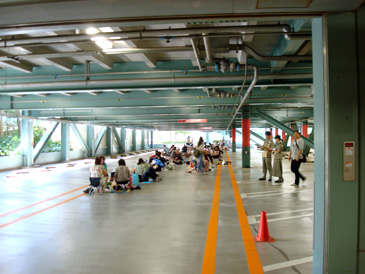 立体駐車場Aでの様子
