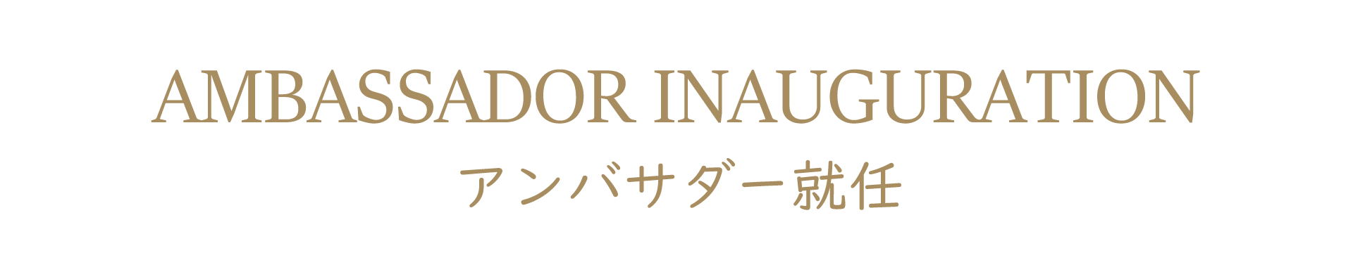 アンバサダー就任