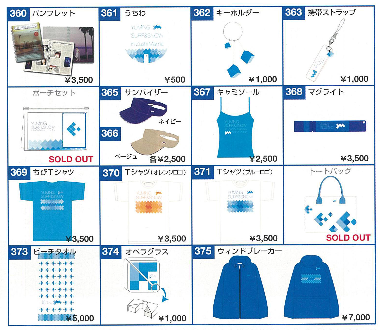 コンサートグッズ 一覧